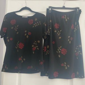 Floral Skirt Set